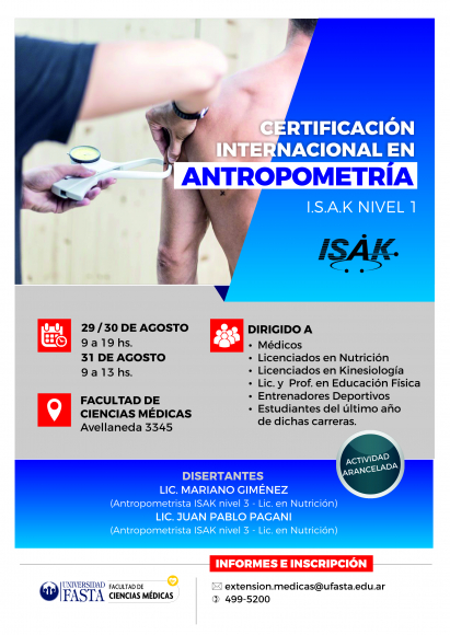 Curso Internacional en Antropometría - ISAK Nivel 1