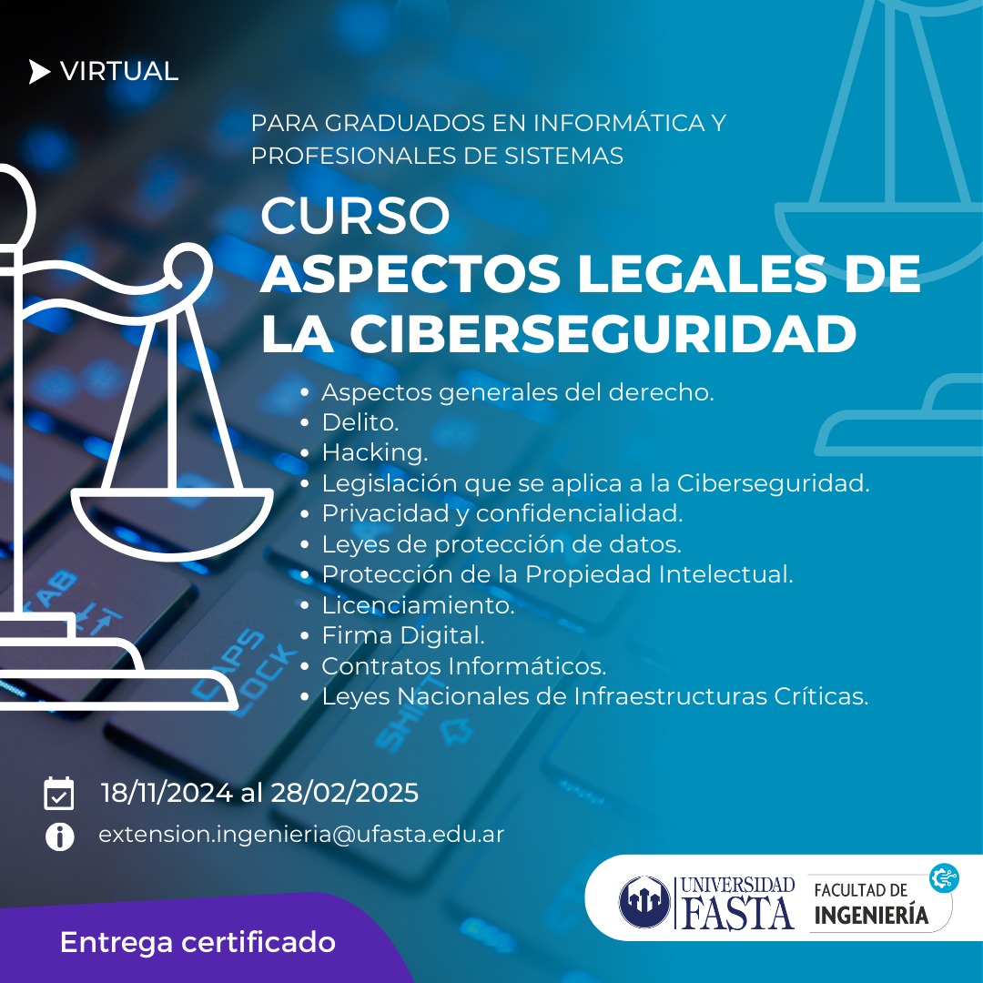 Curso -  Aspectos Legales de la Ciberseguridad